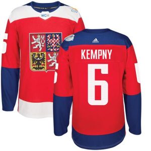 Lapsille NHL Team Tjekkiet #6 Michal Kempny Authentic Punainen Vieras 2016 World Cup